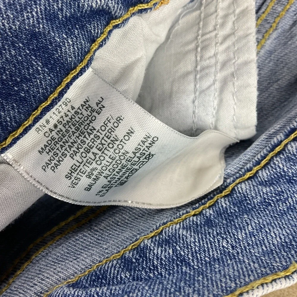 True Religion Rocco Relaxed Skinny Denim Jean Shorts Mens 34 Blue Stretch Jeans